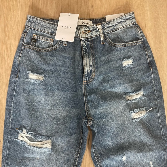NEW KanCan Distressed Boyfriend Jeans+Perfect Fit+S 24, 27 Relaxed+High Waist - Picture 7 of 9